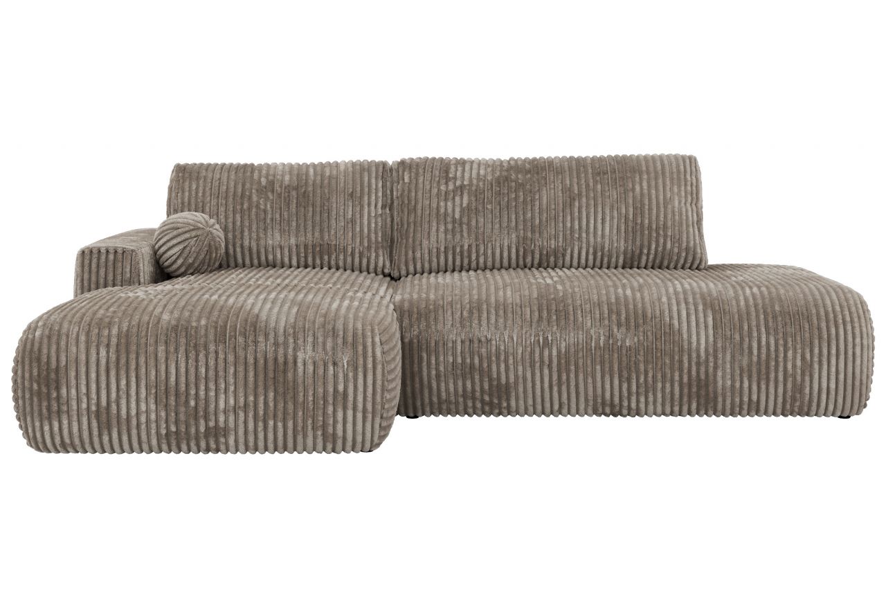 Narożnik TAREN L - strona lewa - jasnobrązowy, sztruks