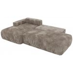 Narożnik TAREN L - strona lewa - jasnobrązowy, sztruks