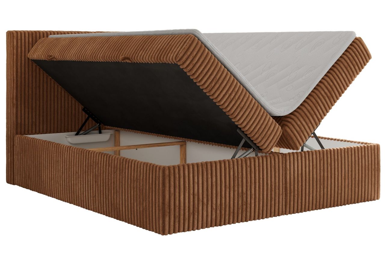 Łóżko kontynentalne TILIANO 140x200 - Tilia 56 - pomarańczowy - OUTLET