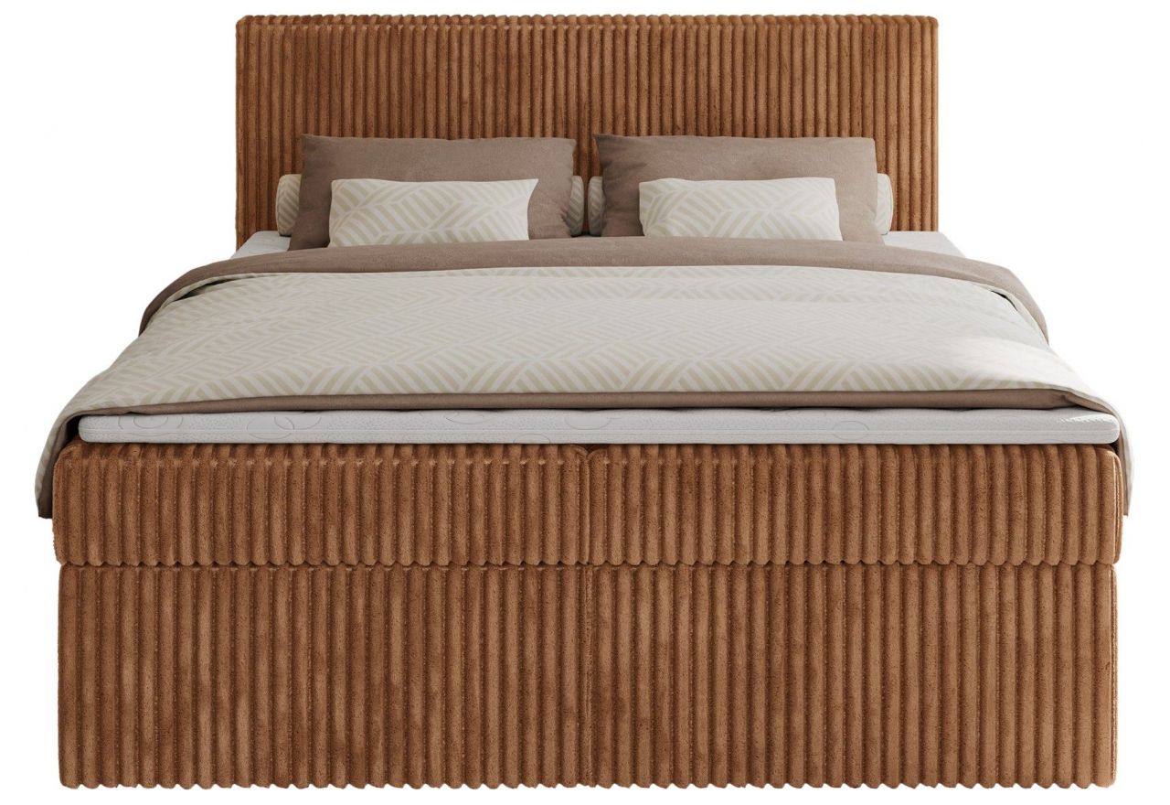 Łóżko kontynentalne TILIANO 140x200 - Tilia 56 - pomarańczowy - OUTLET