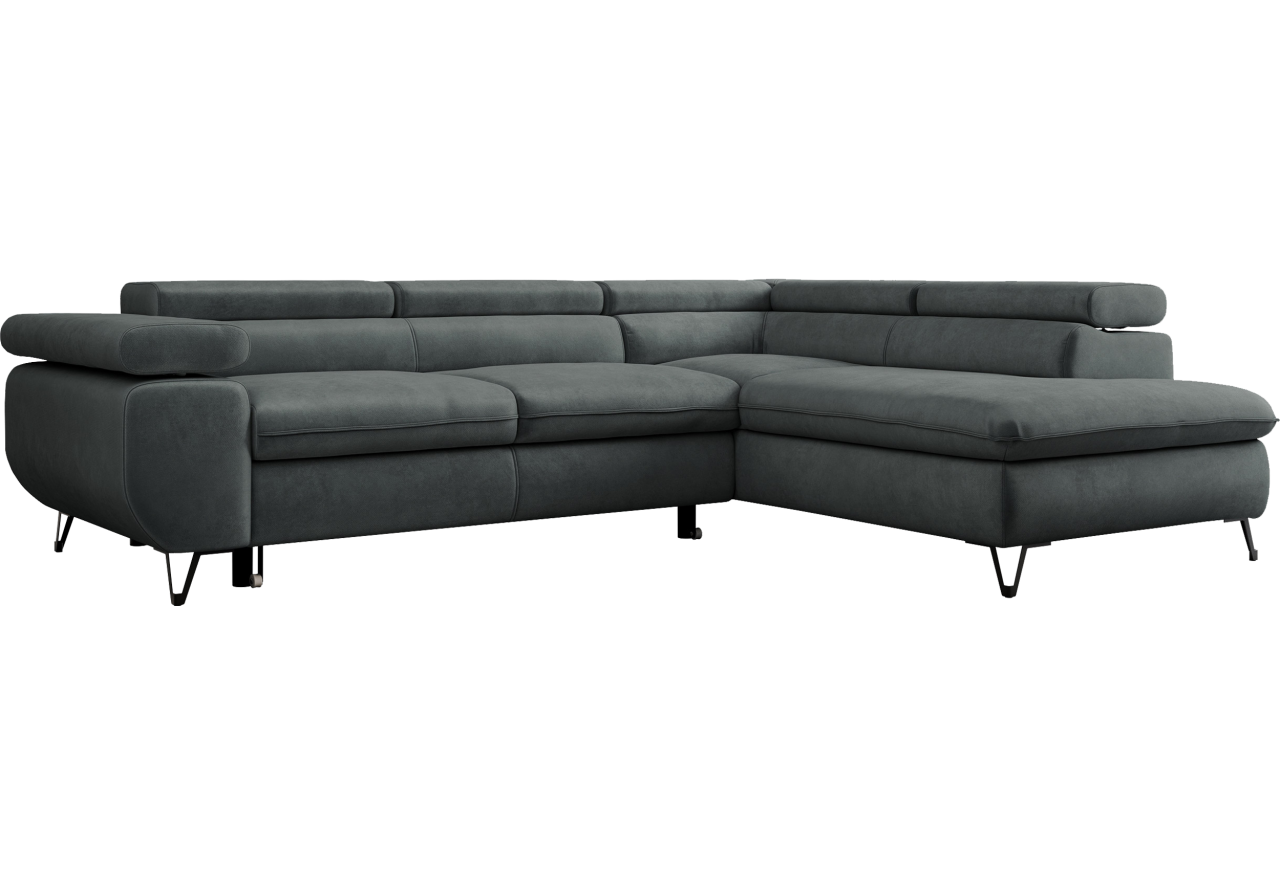 Narożnik PETER L - Paros 06 - ciemny szary - OUTLET