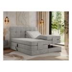 Łóżko kontynentalne VITTORIA 180x200 - Matana 01 - jasny szary - OUTLET