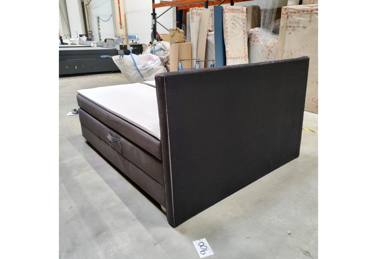 Łóżko kontynentalne, elektrycznie sterowane z pilota - ELECTRO 180x200 - Monolith 92 - ciemny szary - OUTLETU