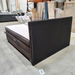 Łóżko kontynentalne, elektrycznie sterowane z pilota - ELECTRO 180x200 - Monolith 92 - ciemny szary - OUTLETU