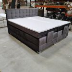 Łóżko kontynentalne, elektrycznie sterowane z pilota - ELECTRO 180x200 - Monolith 92 - ciemny szary - OUTLETU