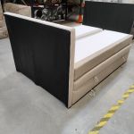 Łóżko kontynentalne LUKA KING 140x200 - Monolith 02 - beżowy - OUTLETU