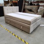 Łóżko kontynentalne LUKA KING 140x200 - Monolith 02 - beżowy - OUTLETU