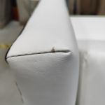 Łóżko kontynentalne LUKA KING 160x200 - Soft 17 - biała ekoskóra - OUTLETU