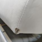 Łóżko kontynentalne LUKA KING 160x200 - Soft 17 - biała ekoskóra - OUTLETU