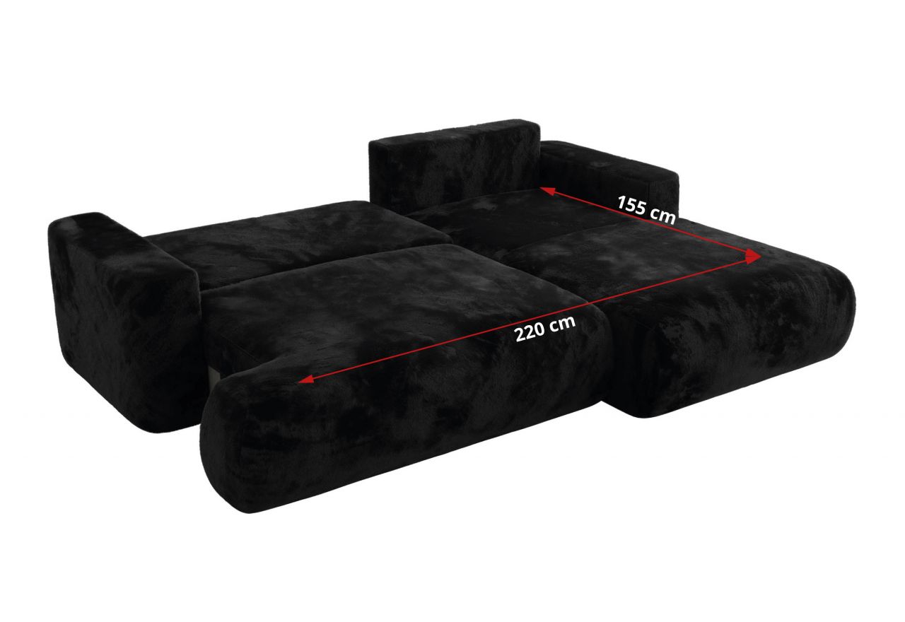 Narożnik - OVO L - Lapit 19 - czarny - OUTLETU