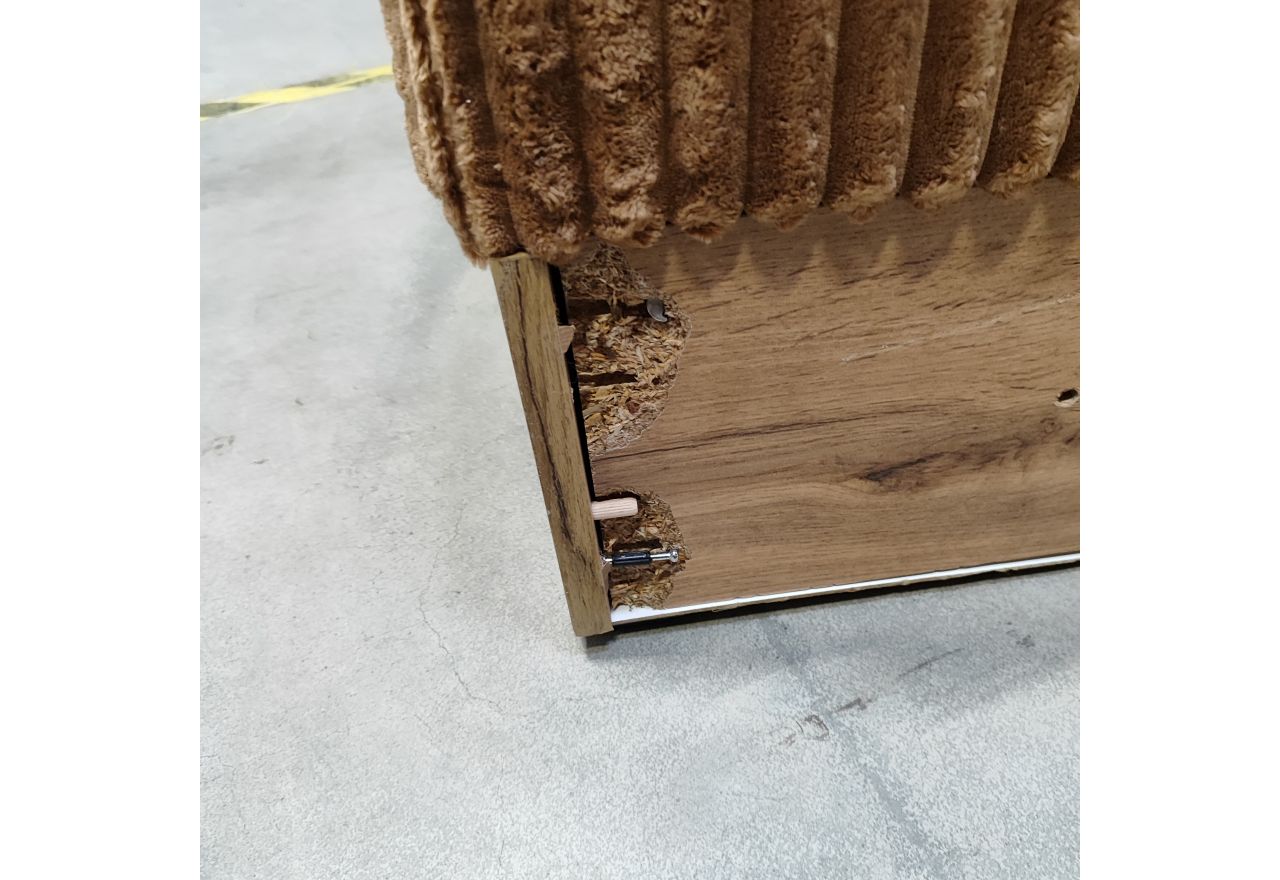 Łóżko kontynentalne WOOD CLASSIC KING 160x200 - Tilia 56 - pomarańczowy - OUTLETU