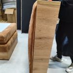 Łóżko kontynentalne WOOD CLASSIC KING 160x200 - Tilia 56 - pomarańczowy - OUTLETU