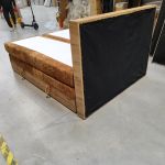 Łóżko kontynentalne WOOD CLASSIC KING 160x200 - Tilia 56 - pomarańczowy - OUTLETU