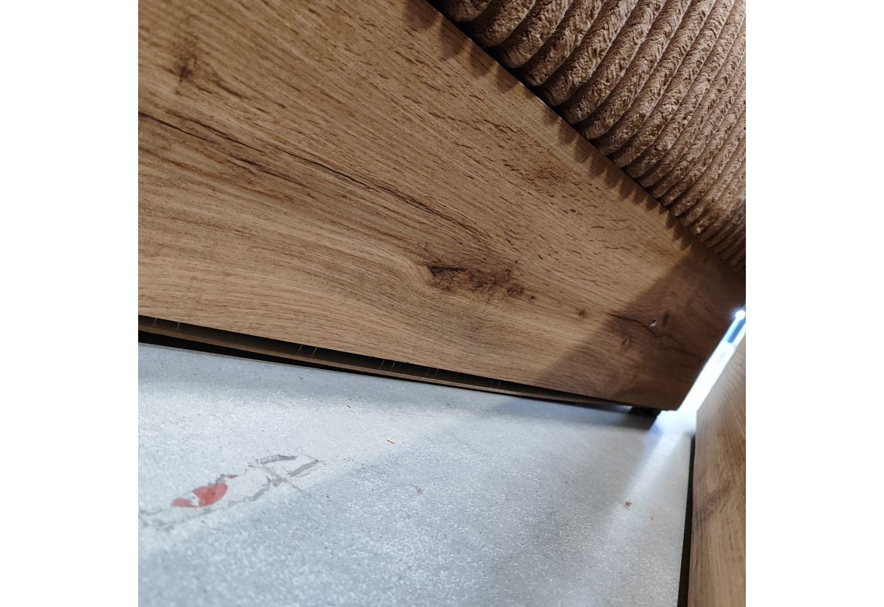 Łóżko kontynentalne WOOD CLASSIC KING 160x200 - Tilia 56 - pomarańczowy - OUTLETU