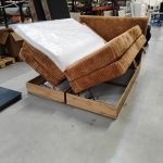 Łóżko kontynentalne WOOD CLASSIC KING 160x200 - Tilia 56 - pomarańczowy - OUTLETU