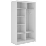 Szafa przesuwna WALENCJA 120 cm - biały z lustrem