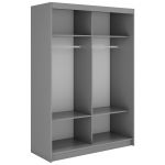 Szafa przesuwna WALENCJA 150 cm - szary z lustrem