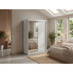 Szafa przesuwna WALENCJA 150 cm - biały z lustrem