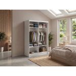 Szafa przesuwna WALENCJA 150 cm - biały z lustrem