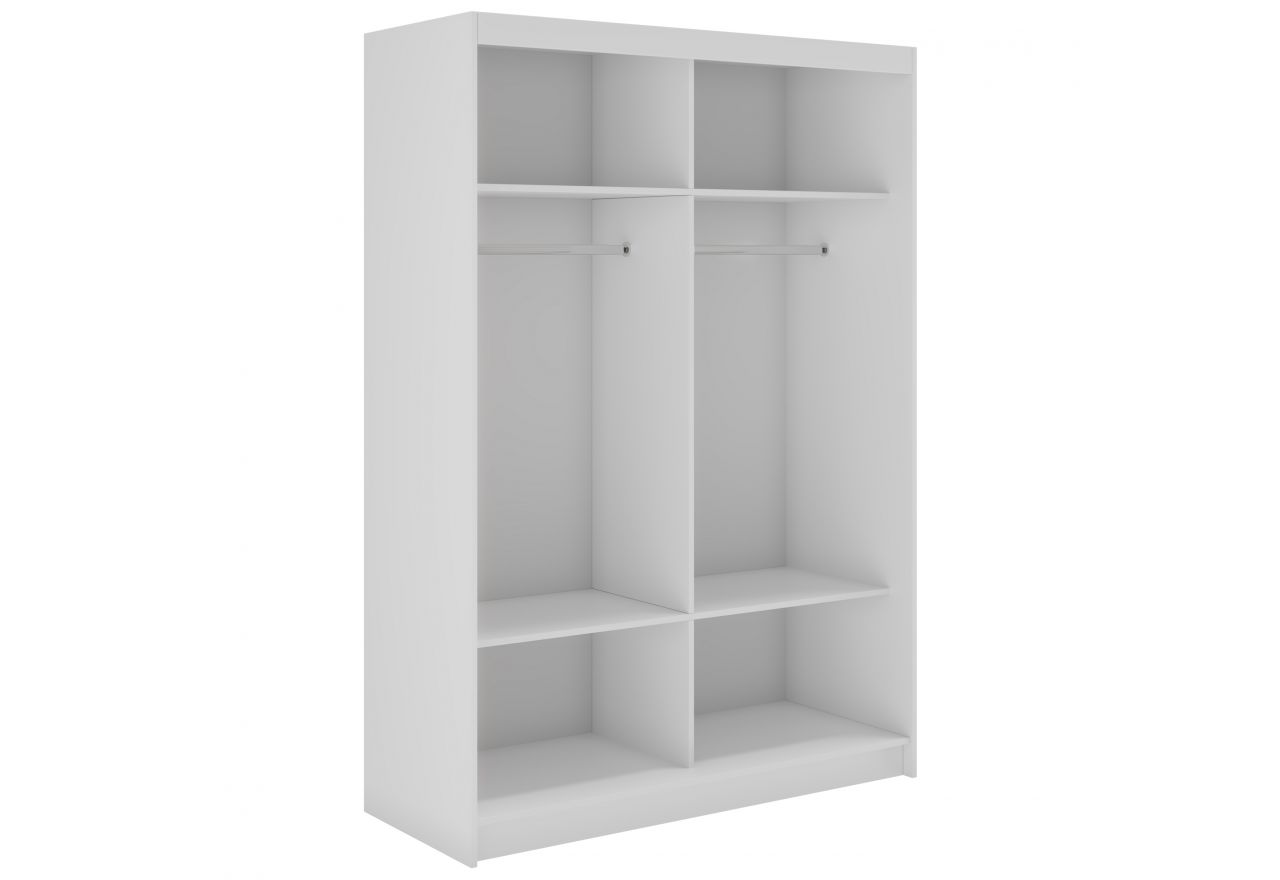 Szafa przesuwna WALENCJA 150 cm - biały z lustrem