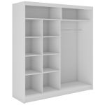 Szafa przesuwna WALENCJA 200 cm - biały z lustrem