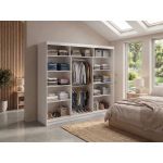 Szafa przesuwna WALENCJA 240 cm - biały z lustrem