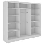 Szafa przesuwna WALENCJA 240 cm - biały z lustrem