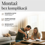 Szafa przesuwna WALENCJA 120 cm - biały z lustrem  +  2 szuflady