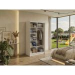 Szafa przesuwna DUBROWNIK 120 cm - biały z lustrem