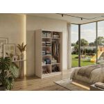 Szafa przesuwna DUBROWNIK 120 cm - kaszmir z lustrem