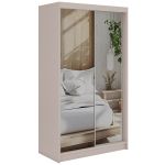 Szafa przesuwna DUBROWNIK 120 cm - kaszmir z lustrem