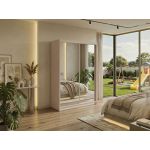 Szafa przesuwna DUBROWNIK 150 cm - kaszmir z lustrem