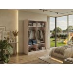 Szafa przesuwna DUBROWNIK 150 cm - kaszmir z lustrem