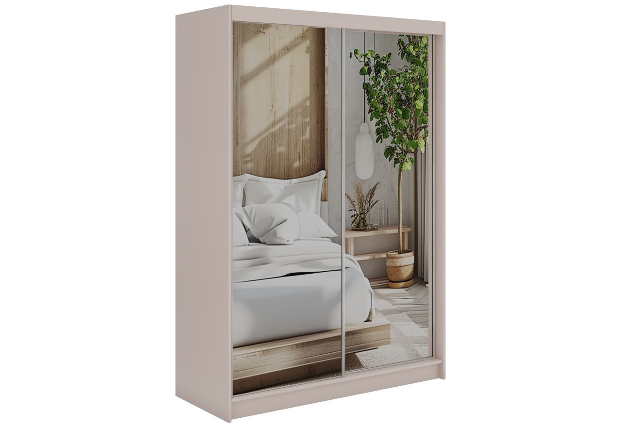 Szafa przesuwna DUBROWNIK 150 cm - kaszmir z lustrem