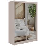 Szafa przesuwna DUBROWNIK 150 cm - kaszmir z lustrem