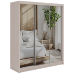 Szafa przesuwna DUBROWNIK 180 cm - kaszmir z lustrem + 2 szuflady