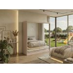 Szafa przesuwna DUBROWNIK 200 - kaszmir z lustrem