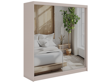 Szafa przesuwna DUBROWNIK 200 - kaszmir z lustrem