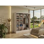 Szafa przesuwna DUBROWNIK 200 - kaszmir z lustrem