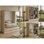 Szafa przesuwna DUBROWNIK 200 - kaszmir z lustrem