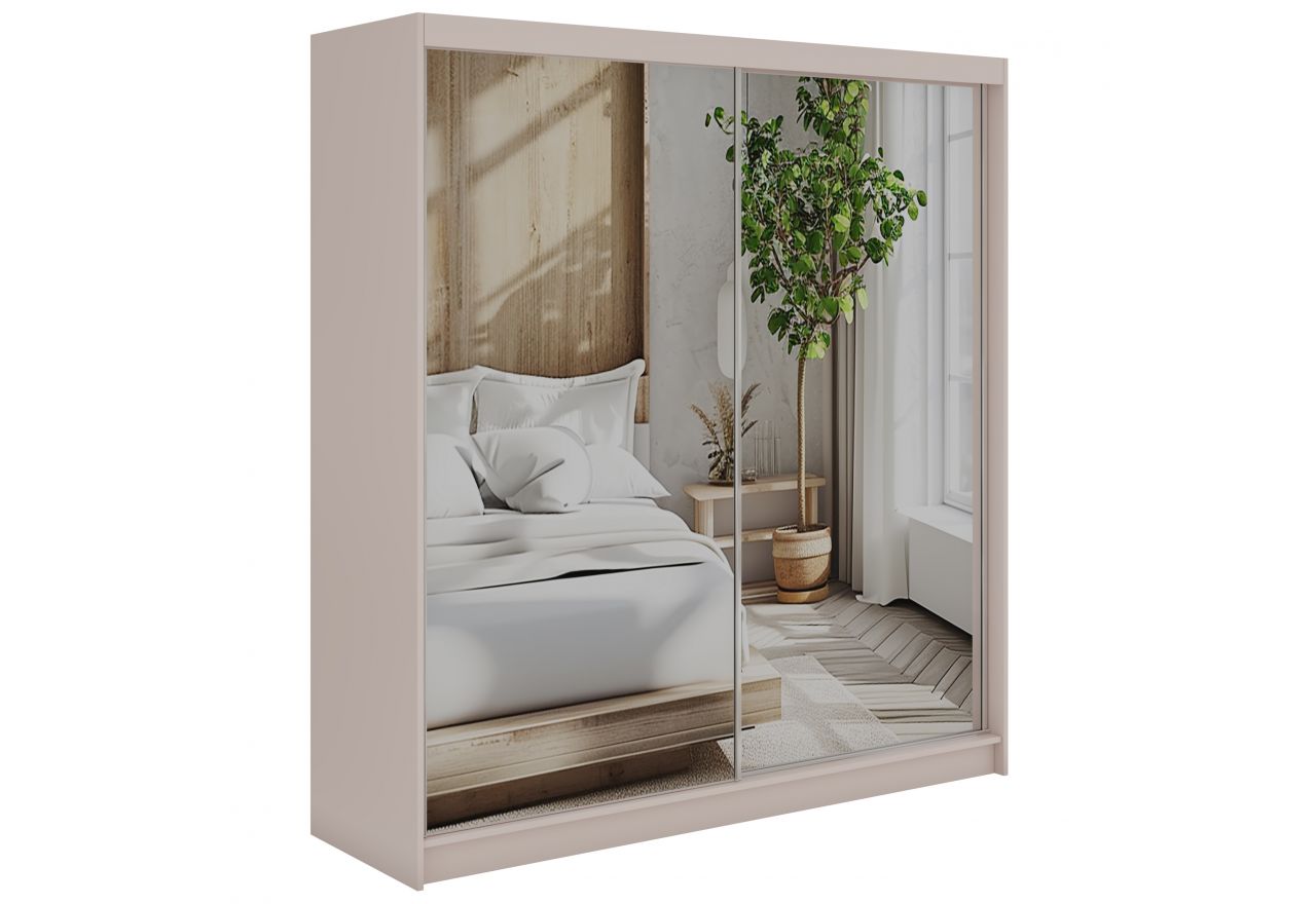 Szafa przesuwna DUBROWNIK 200 - kaszmir z lustrem