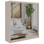 Szafa przesuwna DUBROWNIK 200 - kaszmir z lustrem