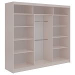 Szafa przesuwna DUBROWNIK 240 cm - kaszmir z lustrem