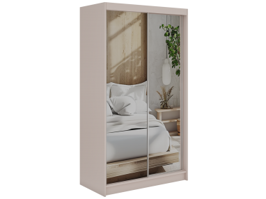 Szafa przesuwna DUBROWNIK 120 - kaszmir z lustrem + 2 szuflady