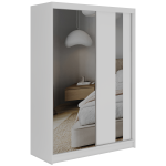 Szafa przesuwna GRECJA 150 cm - biały z lustrem