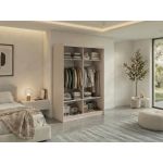 Szafa przesuwna GRECJA 150 cm - kaszmir z lustrem