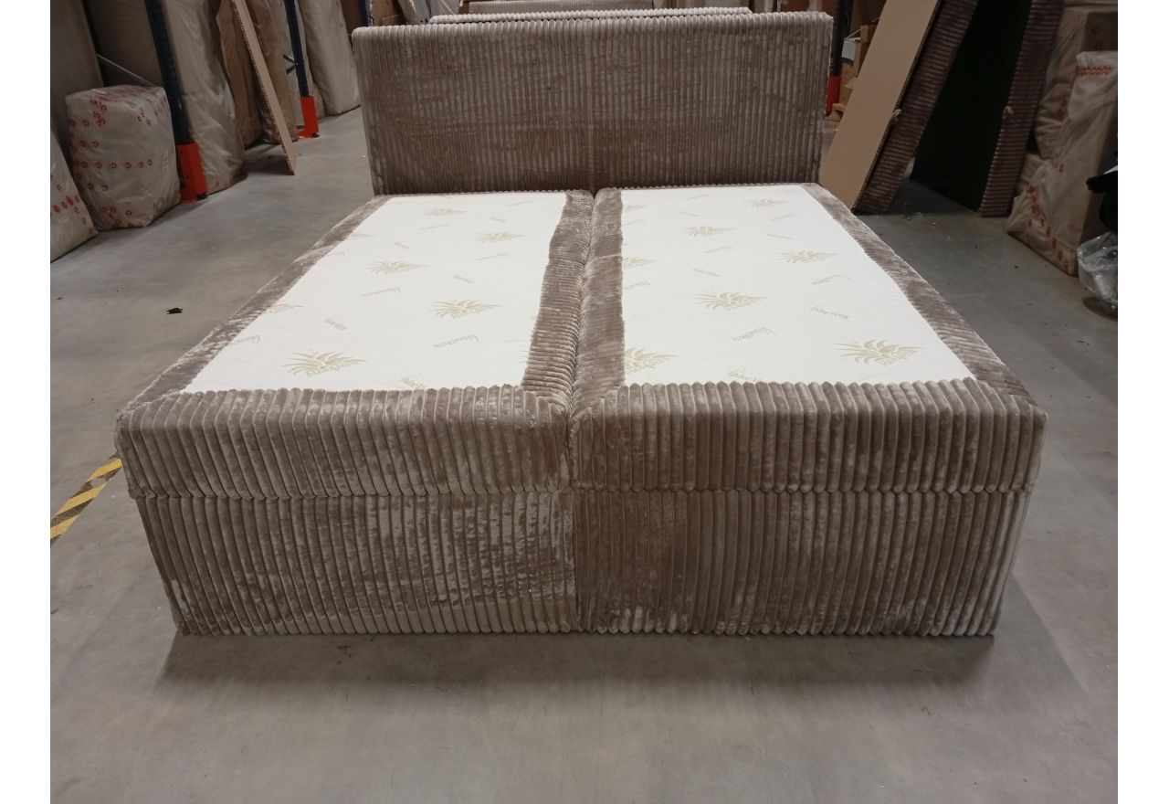 Łóżko kontynentalne TILIANO 180x200 - Tilia 11 - jasny brązowy - OUTLETU