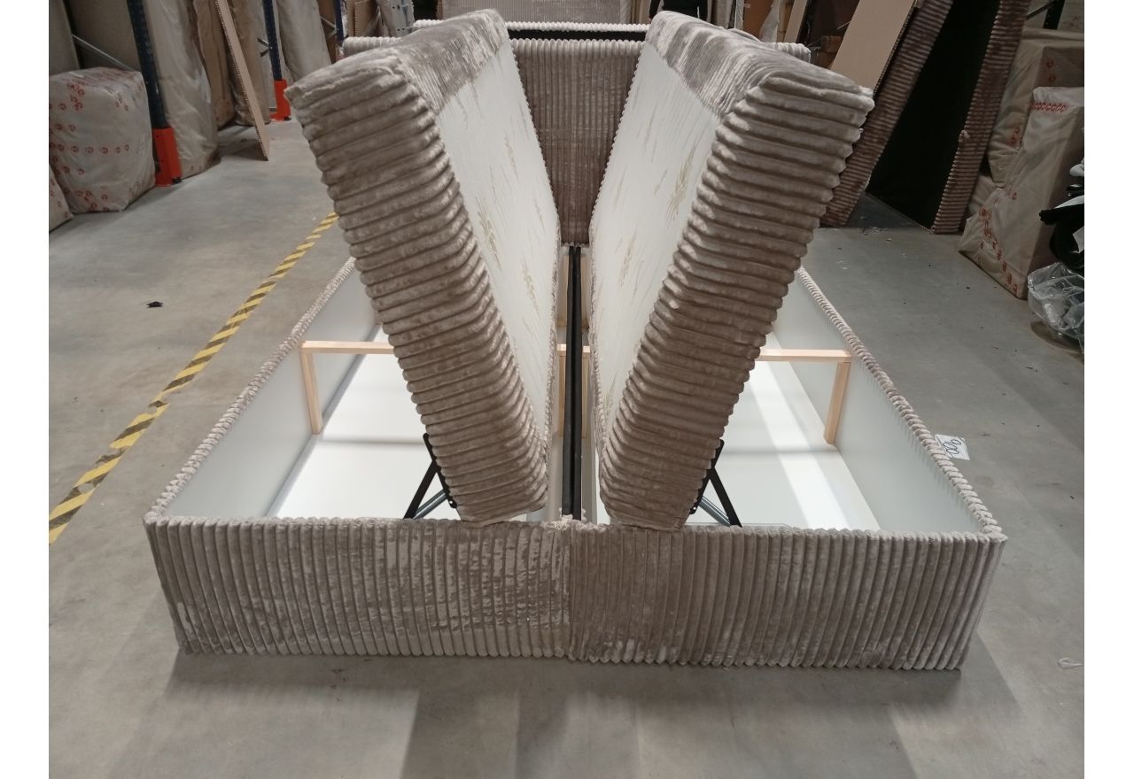 Łóżko kontynentalne TILIANO 180x200 - Tilia 11 - jasny brązowy - OUTLETU