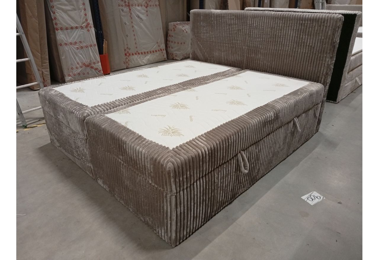 Łóżko kontynentalne TILIANO 180x200 - Tilia 11 - jasny brązowy - OUTLETU