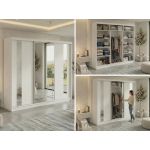 Szafa przesuwna GRECJA 240 cm - biały z lustrem